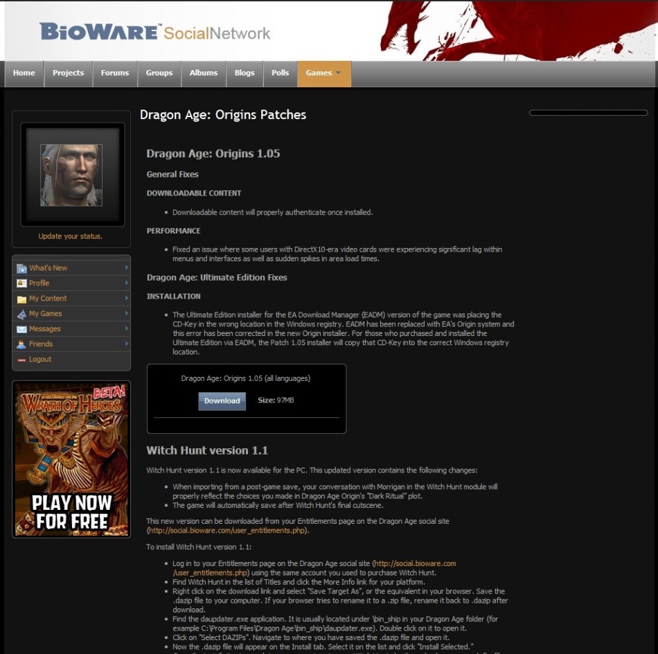 Bioware Social Site